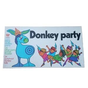 Donkey Party Whitman 1969 Extra Large Kids Game Book